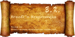 Brezán Kreszcencia névjegykártya